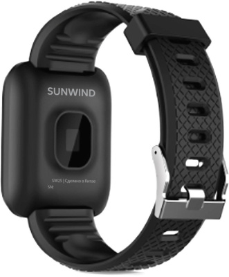 Смарт-часы SunWind SW25 1.3" TFT корп.черный рем.черный (SW25B)