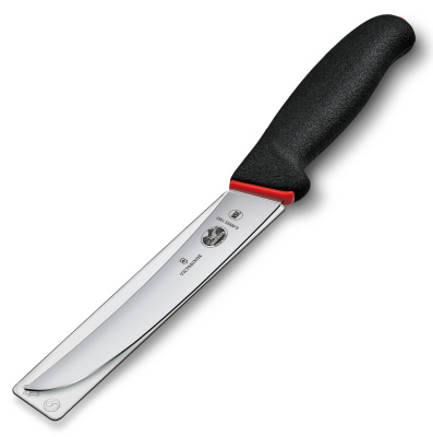 Нож кухонный Victorinox Fibrox Dual Grip (5.6503.15D) стальной обвалочный лезв.150мм прямая заточка черный