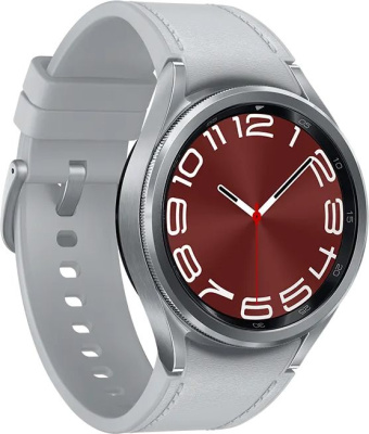 Смарт-часы Samsung Galaxy Watch 6 Classic 43мм 1.3" AMOLED корп.серебристый рем.серебристый (SM-R950NZSACIS)