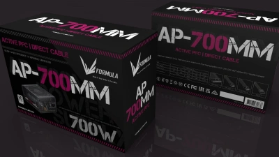Блок питания Formula ATX 700W AP-700ММ 80 PLUS WHITE (20+4pin) APFC 120mm fan 6xSATA RTL