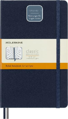 Блокнот Moleskine CLASSIC EXPENDED QP060EXPB20 Large 130х210мм 400стр. линейка твердая обложка синий сапфир