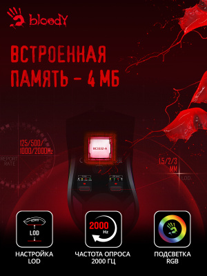 Мышь A4Tech Bloody W90 Max черный оптическая (10000dpi) USB (7but)