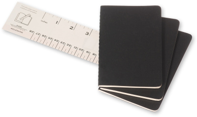 Блокнот Moleskine CAHIER JOURNAL QP311 Pocket 90x140мм обложка картон 64стр. линейка черный (3шт)