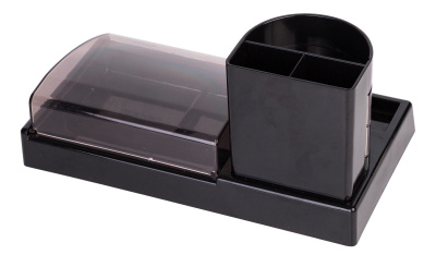 Настольный набор Deli E38254 (16 предметов) пластик черный