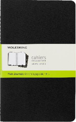 Блокнот Moleskine CAHIER JOURNAL QP318 Large 130х210мм обложка картон 80стр. нелинованный черный (3шт)