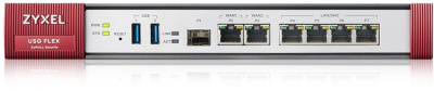 Межсетевой экран Zyxel USG FLEX 200 (USGFLEX200-RU0102F) 10/100/1000BASE-TX/SFP компл.:набор подписок на 1 год AS/AV/CF/IDP серебристый (упак.:1шт)