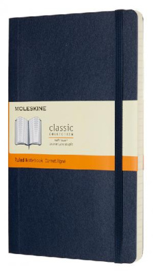 Блокнот Moleskine CLASSIC SOFT QP616B20 Large 130х210мм 192стр. линейка мягкая обложка синий сапфир