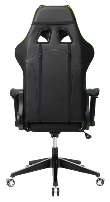Кресло игровое Zombie VIKING 4 AERO черный/салатовый текстиль/эко.кожа с подголов. крестов. пластик