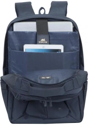 Рюкзак для ноутбука 17.3" Riva 8460 темно-синий полиэстер женский дизайн (8460 BLUE)