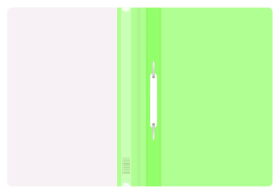 Папка-скоросшиватель Бюрократ Double Neon -PSLDNE/LETT A4 прозрач.верх.лист пластик салатовый 0.14/0.18