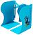 Подставка-ограничитель для книг Deli 78632BLUE 220х114х480мм синий