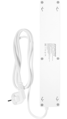 Сетевой фильтр дистанционное вкл/выкл приборов Digma DiPlug Strip 40 белый