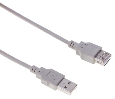 Кабель Buro USB A(m) USB A(f) 1.8м (BHP RET USB_AF18) серый блистер