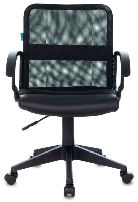 Кресло Бюрократ CH-590 черный сиденье черный эко.кожа/сетка крестов. пластик