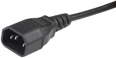 Шнур питания Hyperline PWC-IEC13A-IEC14-1.8-BK C13-С14 проводник.:3x0.75мм2 1.8м 250В 10А (упак.:1шт) черный