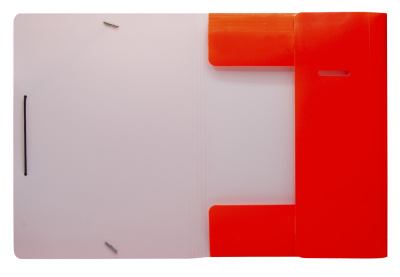 Папка на резинке Бюрократ Double Neon DNE510ORBL A4 пластик кор.30мм 0.5мм оранжевый/черный