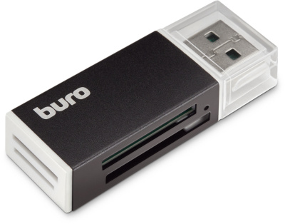 Устройство чтения карт памяти USB2.0 Buro BU-CR-3104 черный