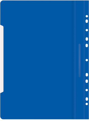 Папка-скоросшиватель Бюрократ PS-P20BLU A4 прозрач.верх.лист боков.перф. пластик синий
