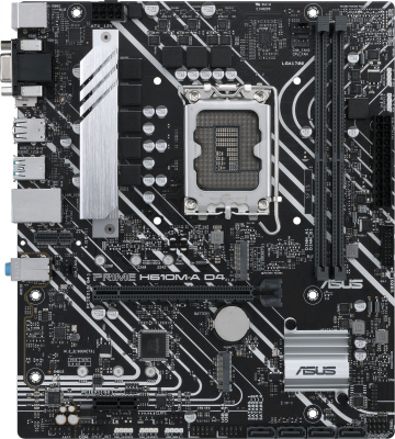 Материнская плата Asus PRIME H610M-A D4 Soc-1700 Intel H610 2xDDR4 mATX AC`97 8ch(7.1) GbLAN+VGA+HDMI+DP