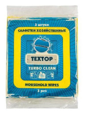Салфетка Textop Turbo Clean вискоза (упак.:3шт) (T299)