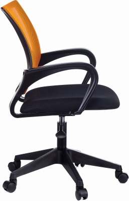 Кресло Бюрократ CH 696 оранжевый TW-38-3 сиденье черный TW-11 сетка/ткань крестов. пластик