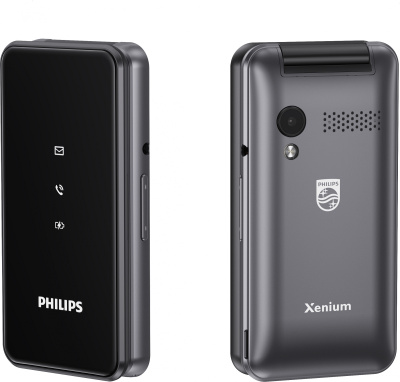 Мобильный телефон Philips E2601 Xenium темно-серый раскладной 2Sim 2.4" 240x320 Nucleus 0.3Mpix GSM900/1800 FM microSD max32Gb