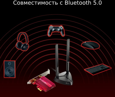 Сетевой адаптер Wi-Fi + Bluetooth TP-Link Archer TX3000E AX3000 PCI Express (ант.внеш.съем) 2ант.
