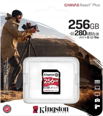 Флеш карта SDXC 256GB Kingston SDR2V6/256GB Canvas React Plus w/o adapter