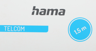 Кабель телефонный Hama H-201150 Cu 1.5м черный RJ-10 (m)-RJ-10 (m)
