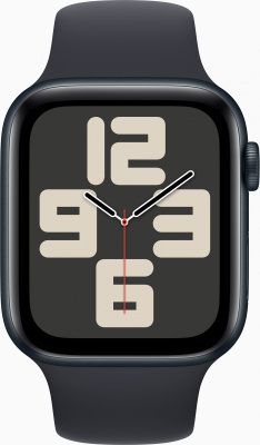 Смарт-часы Apple Watch SE 2023 A2723 44мм OLED корп.темная ночь Sport Loop рем.темная ночь разм.брасл.:145-220мм (MRE93LL/A)