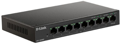 Коммутатор D-Link DES-1009MP/A1A 8x100Mb 1G 8PoE+ 117W неуправляемый