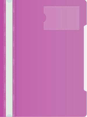 Папка-скоросшиватель Бюрократ -PS-V20VIO A4 прозрач.верх.лист карм.для визит. пластик фиолетовый 0.12/0.16