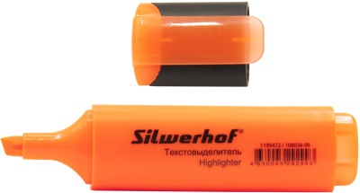 Текстовыделитель Silwerhof Blaze 108036-06 скошенный пиш. наконечник 1-5мм оранжевый картон