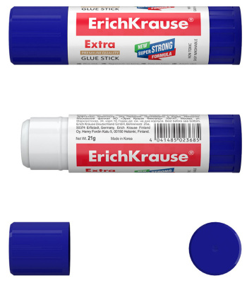 Клей-карандаш Erich Krause Extra 2368 21гр белый ПВП