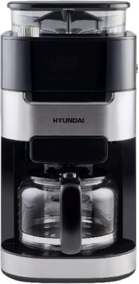 Кофеварка капельная Hyundai HYD-1216 1050Вт черный/серебристый