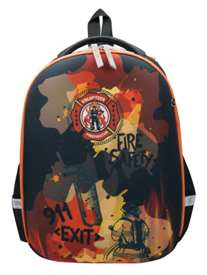 Рюкзак детский Silwerhof 830890 хаки/оранжевый пожарные