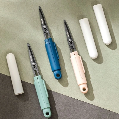 Ножницы Deli EZ508BLUE EZ508 Linfini бытовые 125мм ручки пластиковые сталь синий блистер