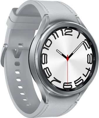 Смарт-часы Samsung Galaxy Watch 6 Classic 47мм 1.5" AMOLED корп.серебристый рем.серебристый (SM-R960NZSACIS)