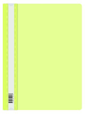 Папка-скоросшиватель Бюрократ Double Neon -PSLDNE/YEL A4 прозрач.верх.лист пластик желтый 0.14/0.18
