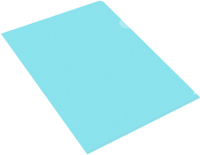 Папка-уголок Бюрократ Pastel -EPAST/BLUE A4 пластик 0.18мм голубой