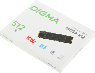 Накопитель SSD Digma PCI-E 3.0 x4 512Gb DGSM3512GM23T Mega M2 M.2 2280