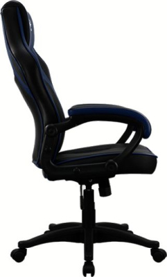 Кресло игровое Aerocool AС40C AIR черный/синий сиденье черный/синий полиуретан крестов.