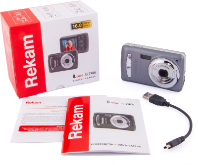 Фотоаппарат Rekam iLook S740i темно-серый 16Mpix 2.4" 720p SDHC/MMC CMOS/AAA