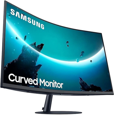 Монитор Samsung 31.5" C32T550FDR темно-серый VA LED 4ms 16:9 HDMI M/M матовая 3000:1 250cd 178гр/178гр 1920x1080 75Hz VGA DP FHD 6.4кг