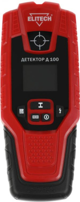 Детектор проводки Elitech Д 100 красный/черный (182091)