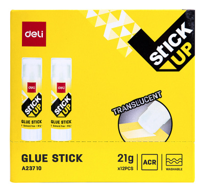 Клей-карандаш Deli Stick UP EA23710 21гр прозрачный дисплей картонный
