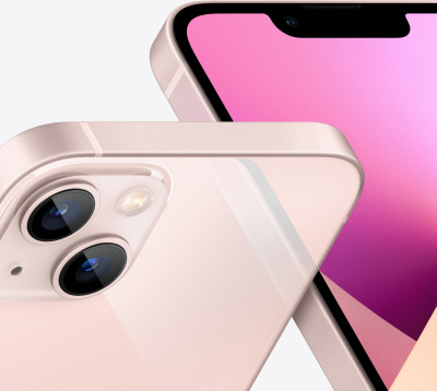 Смартфон Apple A2629 iPhone 13 mini 128Gb 4Gb розовый моноблок 3G 4G 1Sim 5.4" 1080x2340 iOS 16 12Mpix 802.11 a/b/g/n/ac/ax NFC GPS GSM900/1800 GSM1900 TouchSc Protect