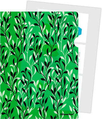 Папка-уголок Silwerhof Flora 255177 гладкий A4 пластик светло-зеленый