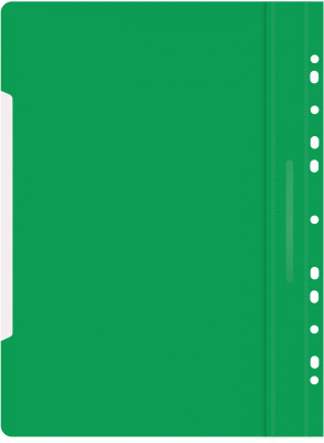 Папка-скоросшиватель Бюрократ PS-P20GRN A4 прозрач.верх.лист боков.перф. пластик зеленый
