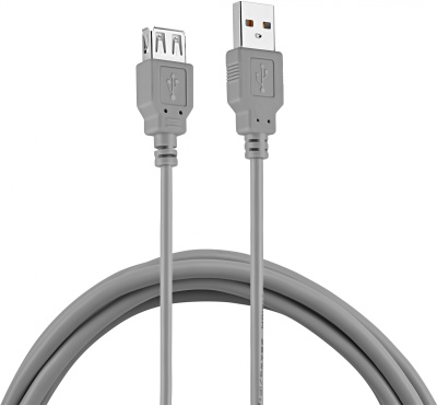 Кабель Buro USB A(m) USB A(f) 1.8м (BHP RET USB_AF18) серый блистер